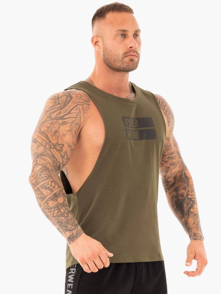 Ryderwear Men Tanks Iron Baller Tank Men's Tanks Khaki | CA3018ZG