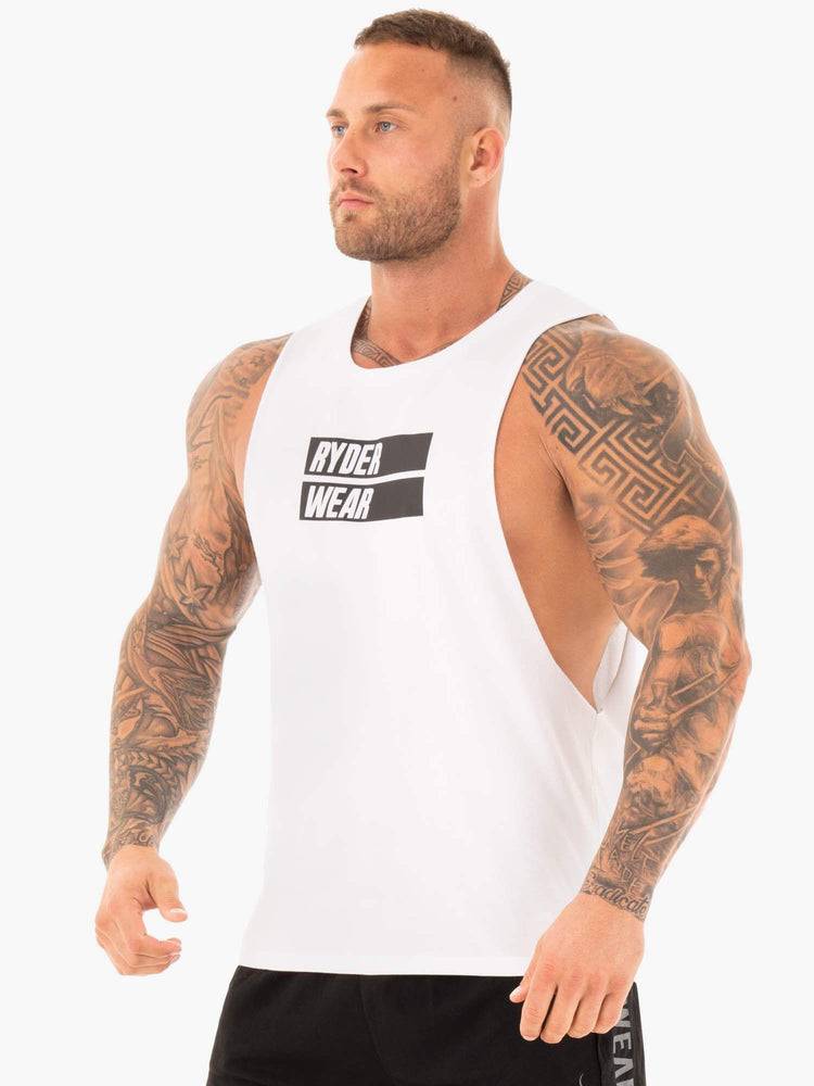 Ryderwear Men Tanks Iron Baller Tank Men's Tanks White | CA3019LH