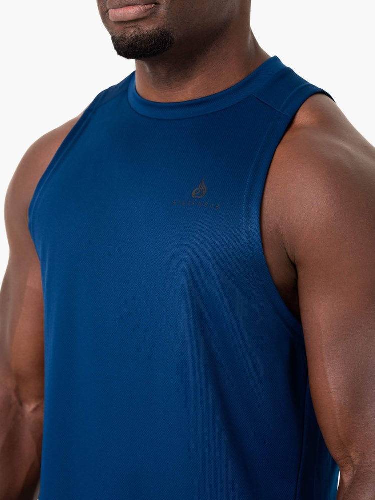 Ryderwear Men Tanks Lift Mesh Baller Tank Men's Tanks Blue | CA3007TV