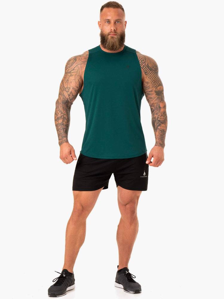 Ryderwear Men Tanks Lift Mesh Baller Tank Men's Tanks Emerald | CA3008RW