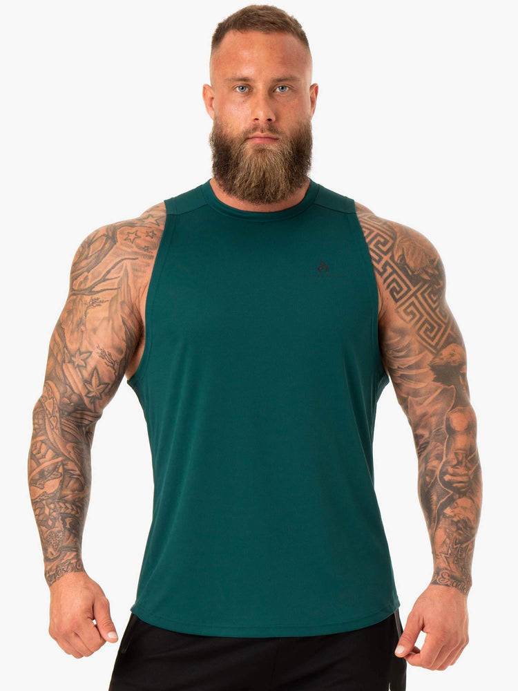 Ryderwear Men Tanks Lift Mesh Baller Tank Men\'s Tanks Emerald | CA3008RW