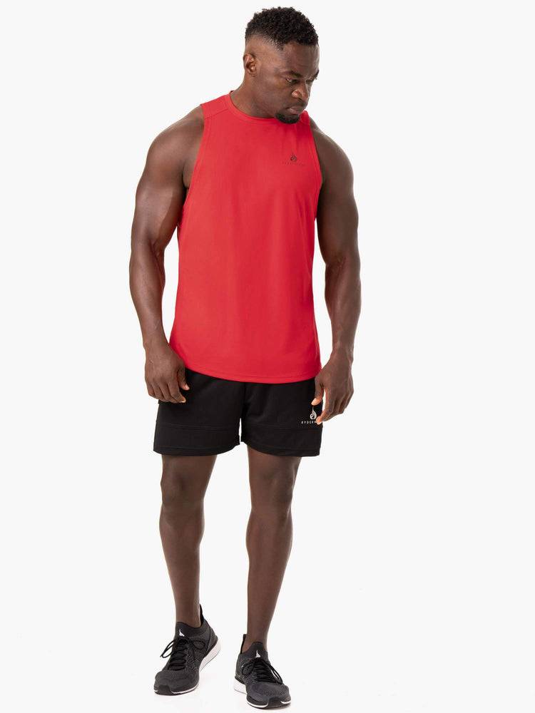 Ryderwear Men Tanks Lift Mesh Baller Tank Men's Tanks Red | CA3009EX