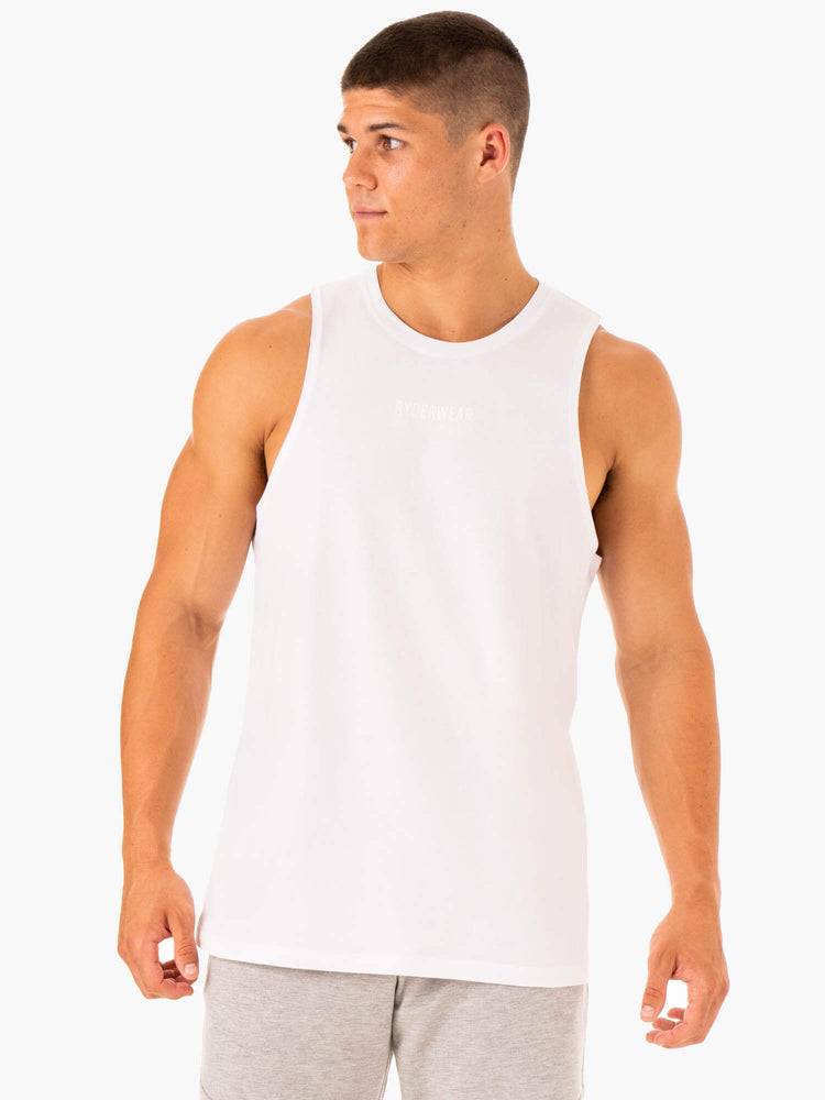 Ryderwear Men Tanks Limitless Baller Tank Men\'s Tanks White | CA3002PQ