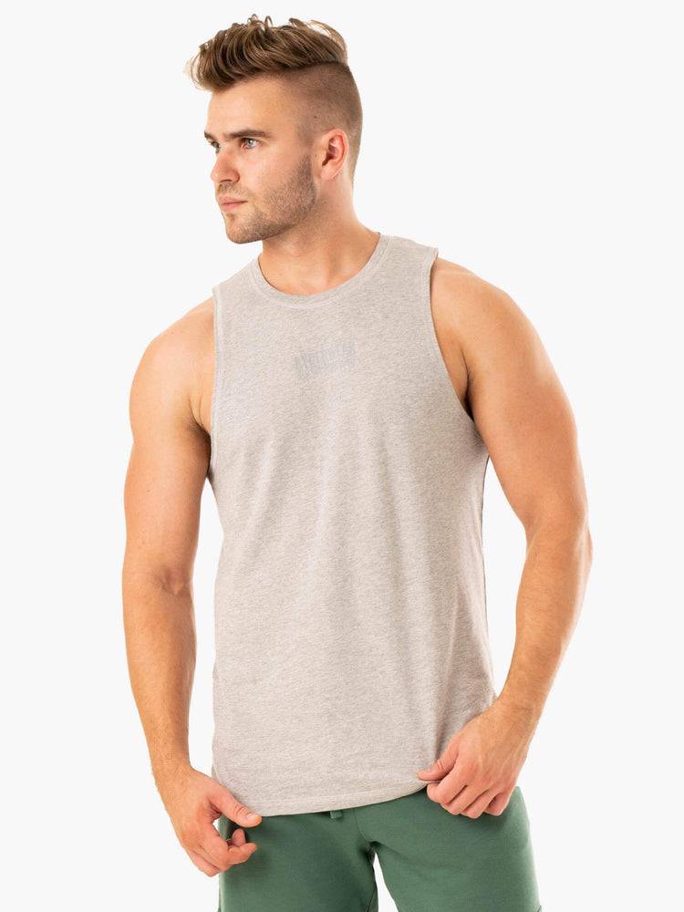 Ryderwear Men Tanks Limitless Baller Tank Men\'s Tanks Grey Marl | CA3003OR