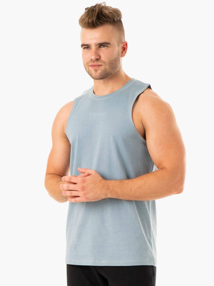 Ryderwear Men Tanks Limitless Baller Tank Men's Tanks Ice Blue | CA3004IS