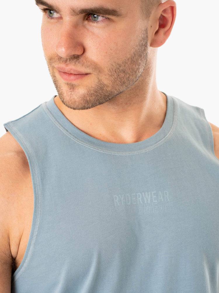 Ryderwear Men Tanks Limitless Baller Tank Men's Tanks Ice Blue | CA3004IS