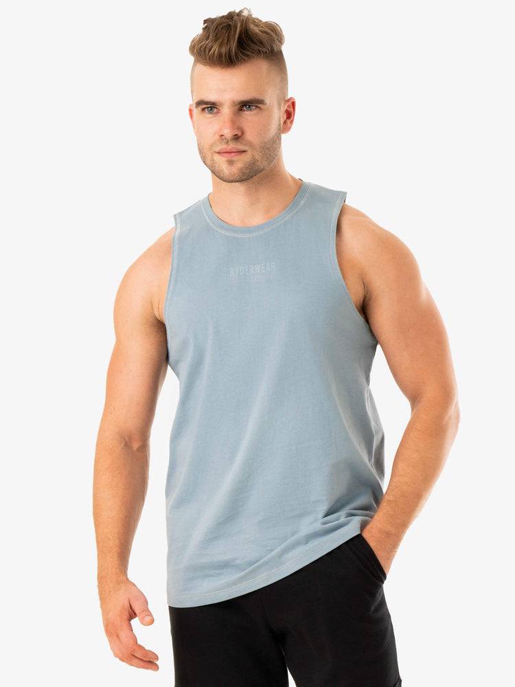 Ryderwear Men Tanks Limitless Baller Tank Men\'s Tanks Ice Blue | CA3004IS