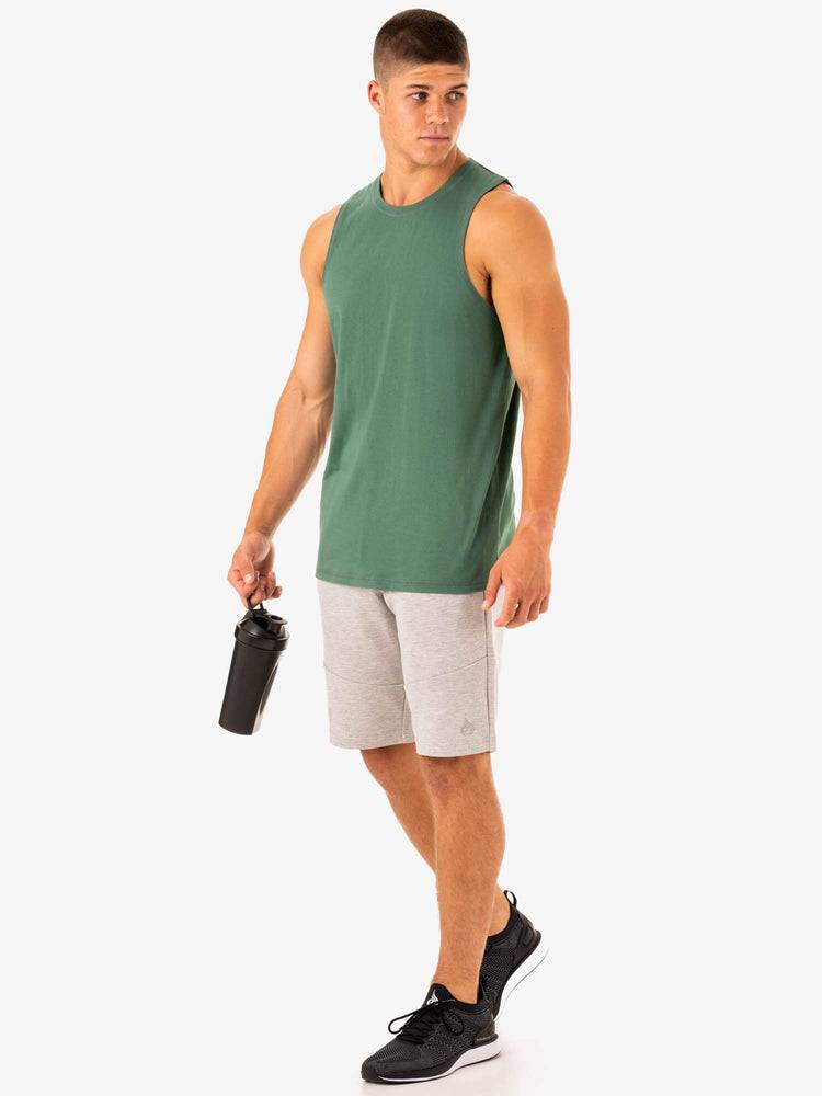 Ryderwear Men Tanks Limitless Baller Tank Men's Tanks Forest Green | CA3005UT