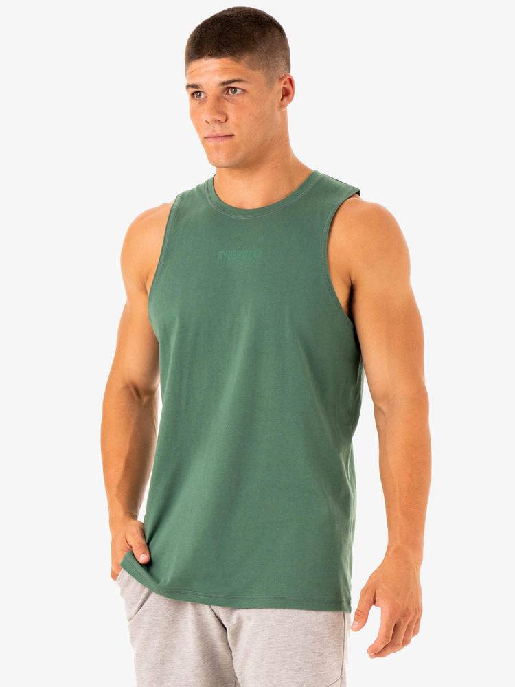 Ryderwear Men Tanks Limitless Baller Tank Men\'s Tanks Forest Green | CA3005UT