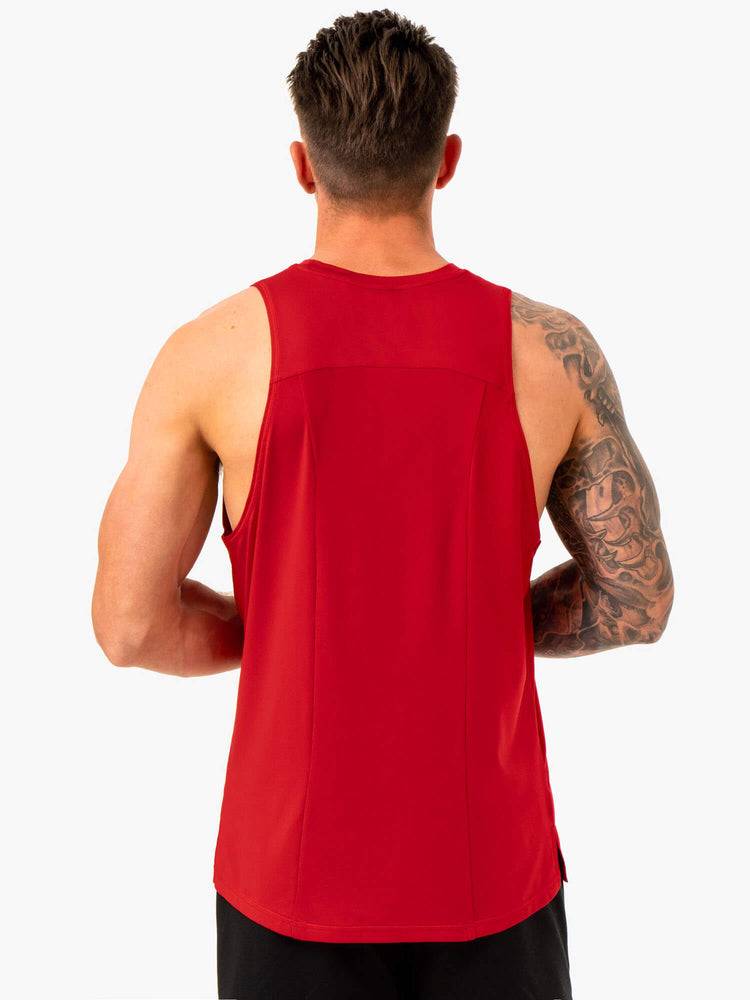 Ryderwear Men Tanks Optimal Mesh Tank Men's Tanks Red | CA2998FM