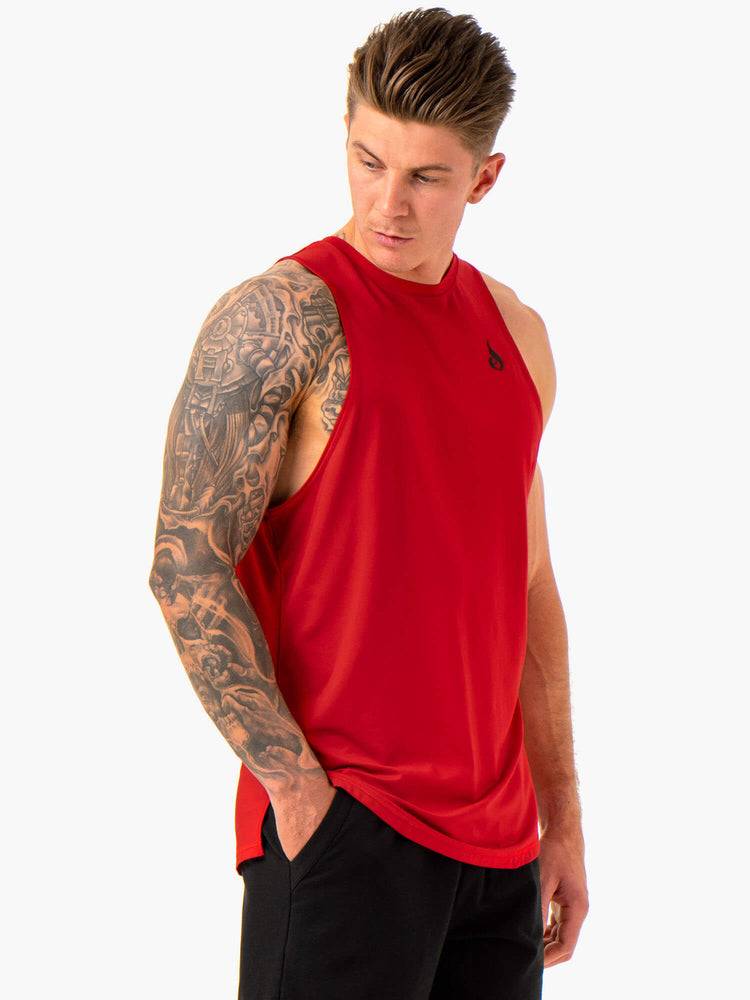 Ryderwear Men Tanks Optimal Mesh Tank Men's Tanks Red | CA2998FM