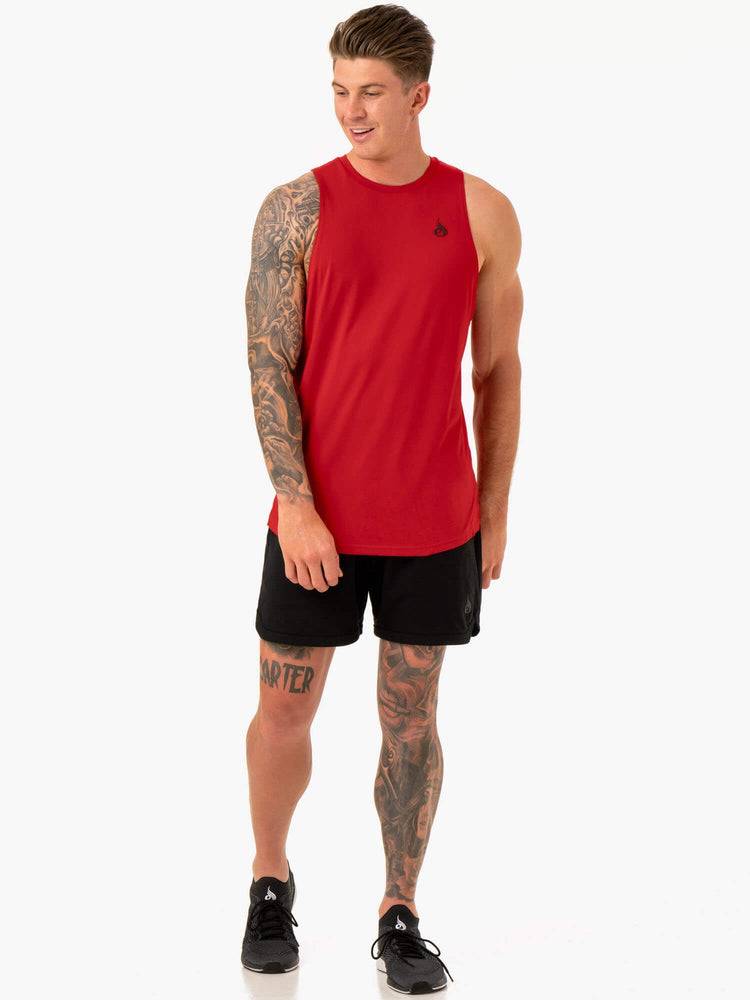 Ryderwear Men Tanks Optimal Mesh Tank Men's Tanks Red | CA2998FM