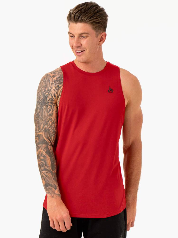 Ryderwear Men Tanks Optimal Mesh Tank Men\'s Tanks Red | CA2998FM