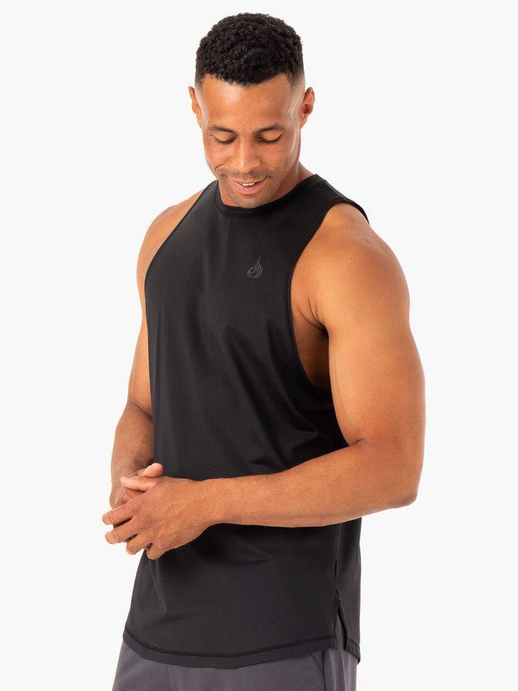 Ryderwear Men Tanks Optimal Mesh Tank Men's Tanks Black | CA3001AP