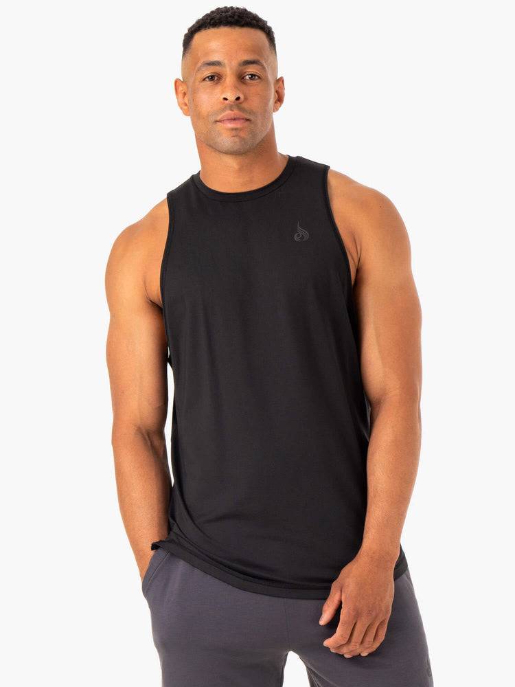 Ryderwear Men Tanks Optimal Mesh Tank Men\'s Tanks Black | CA3001AP