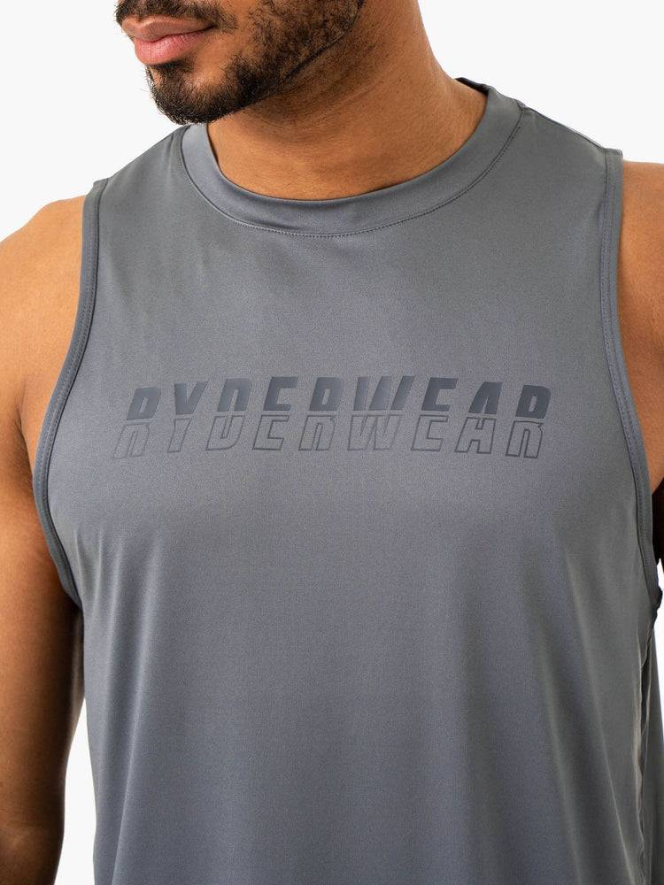 Ryderwear Men Tanks Overdrive Tank Men's Tanks Steel Blue | CA2994MA