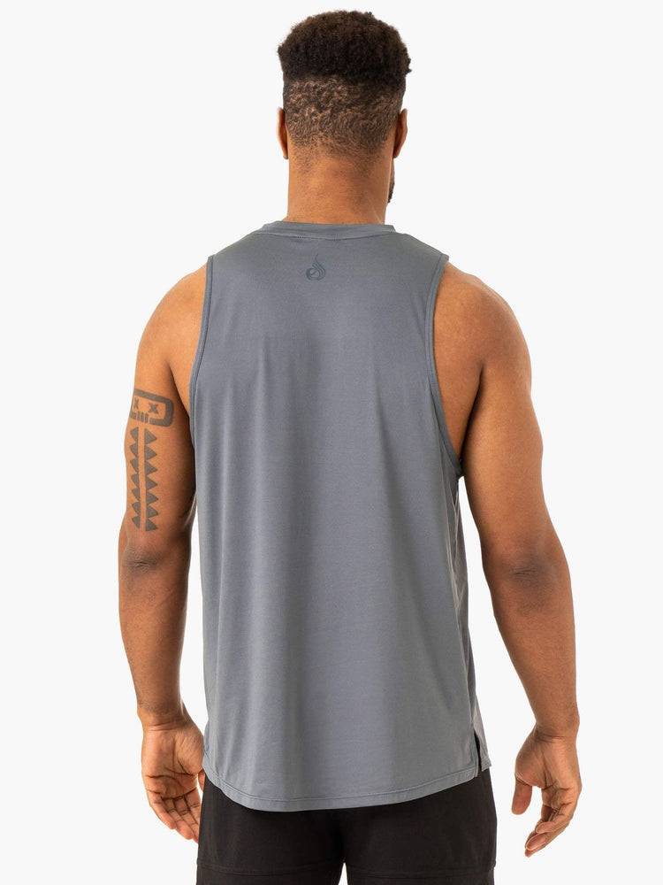 Ryderwear Men Tanks Overdrive Tank Men's Tanks Steel Blue | CA2994MA