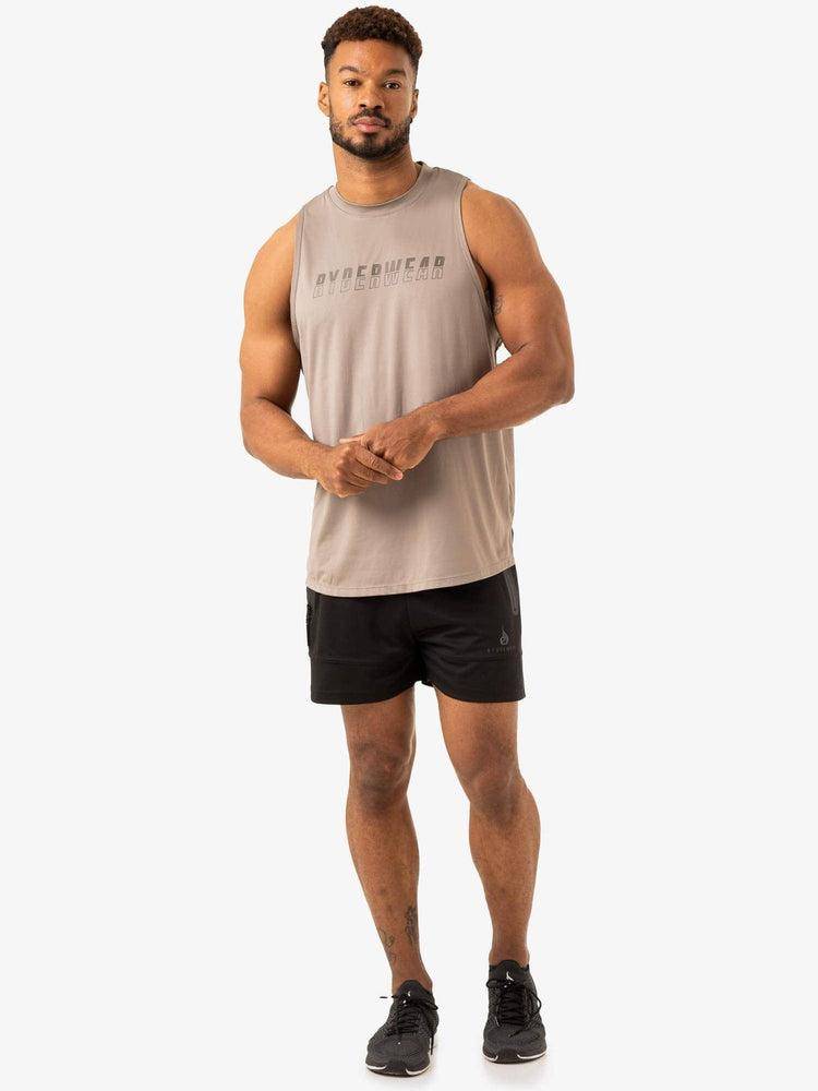 Ryderwear Men Tanks Overdrive Tank Men's Tanks Mushroom | CA2995NB