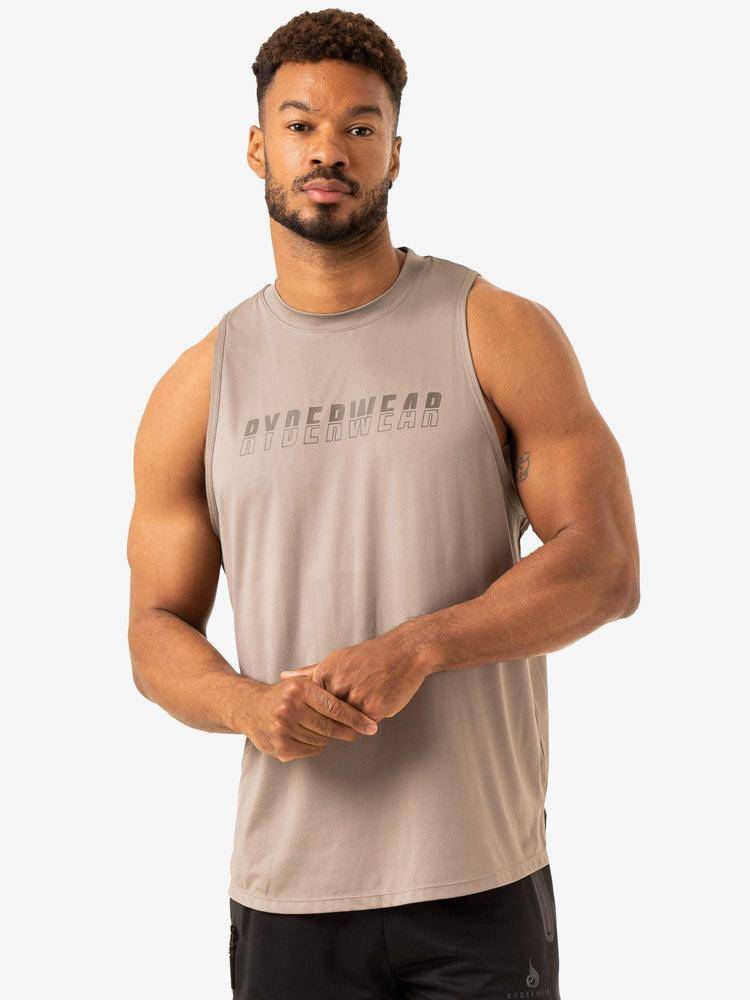 Ryderwear Men Tanks Overdrive Tank Men\'s Tanks Mushroom | CA2995NB