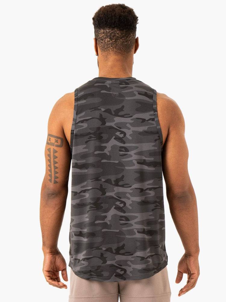 Ryderwear Men Tanks Overdrive Tank Men's Tanks Black Camo | CA2997GL