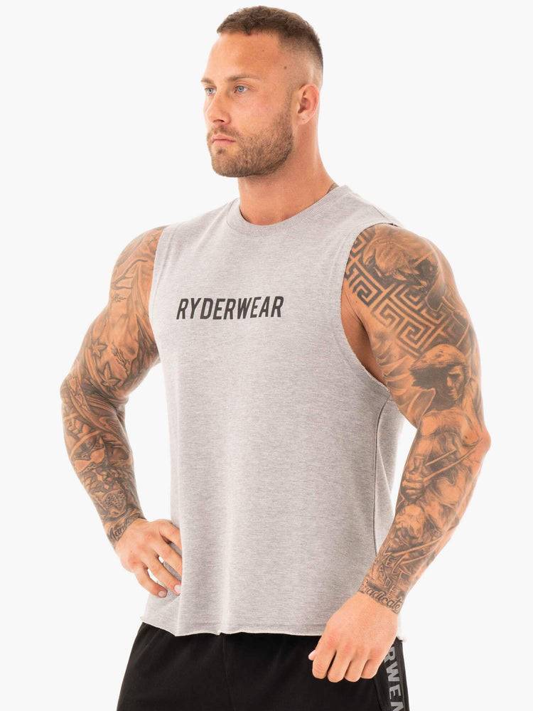 Ryderwear Men Tanks Performance Baller Tank Men's Tanks Grey Marl | CA2991EX