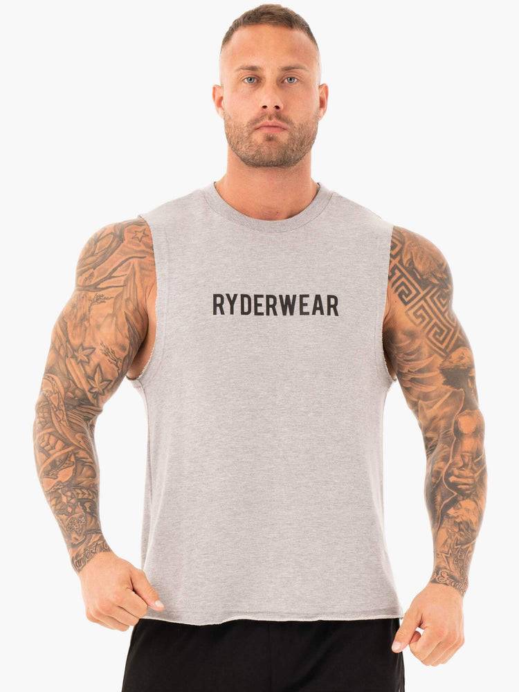 Ryderwear Men Tanks Performance Baller Tank Men\'s Tanks Grey Marl | CA2991EX