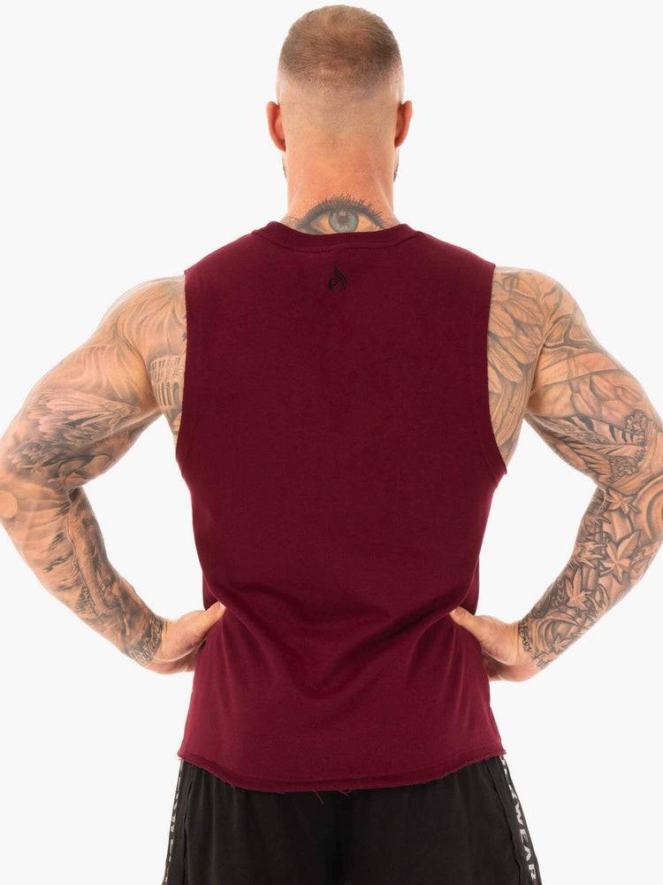 Ryderwear Men Tanks Performance Baller Tank Men's Tanks Burgundy | CA2992WY