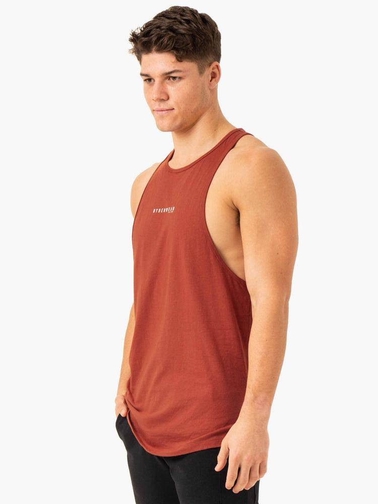 Ryderwear Men Tanks Pursuit Baller Tank Men's Tanks Red Clay | CA2987UT