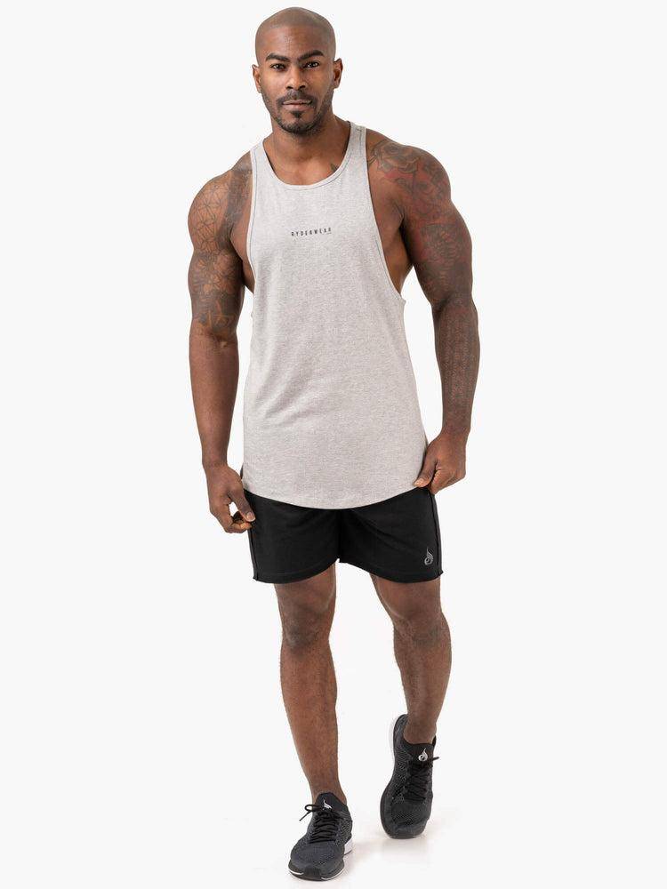 Ryderwear Men Tanks Pursuit Baller Tank Men's Tanks Light Grey Marl | CA2988YU