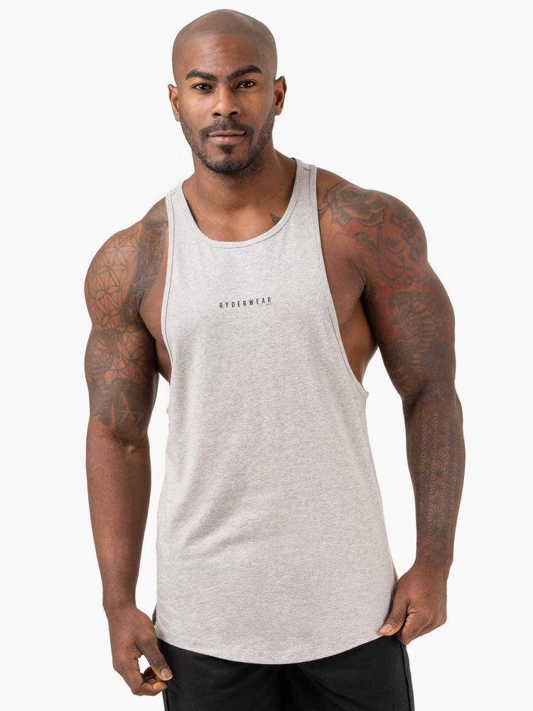 Ryderwear Men Tanks Pursuit Baller Tank Men\'s Tanks Light Grey Marl | CA2988YU