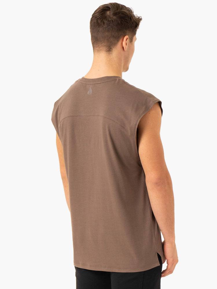 Ryderwear Men Tanks Pursuit Wide Cut Tank Men's Tanks Taupe | CA2982SO