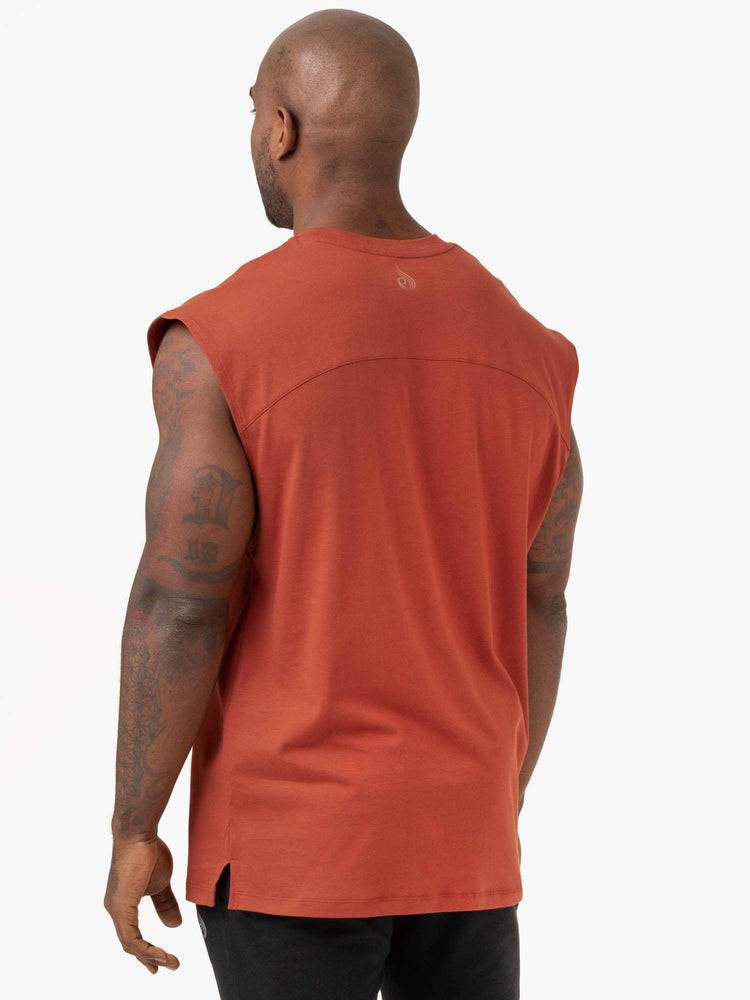 Ryderwear Men Tanks Pursuit Wide Cut Tank Men's Tanks Red Clay | CA2984PQ