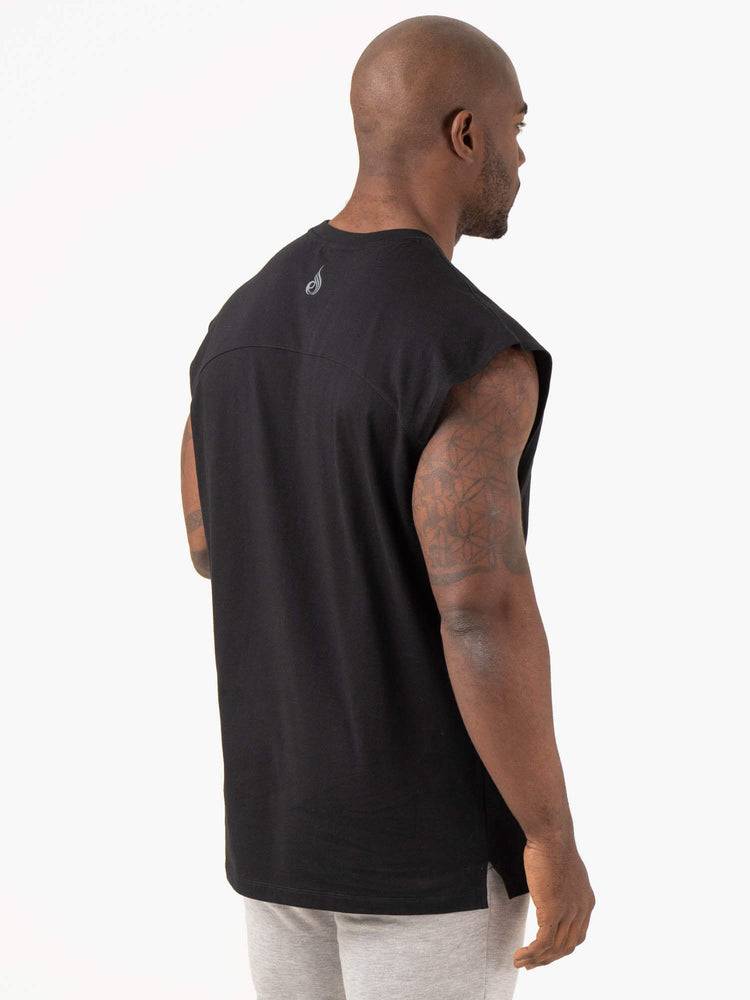 Ryderwear Men Tanks Pursuit Wide Cut Tank Men's Tanks Black | CA2986IS