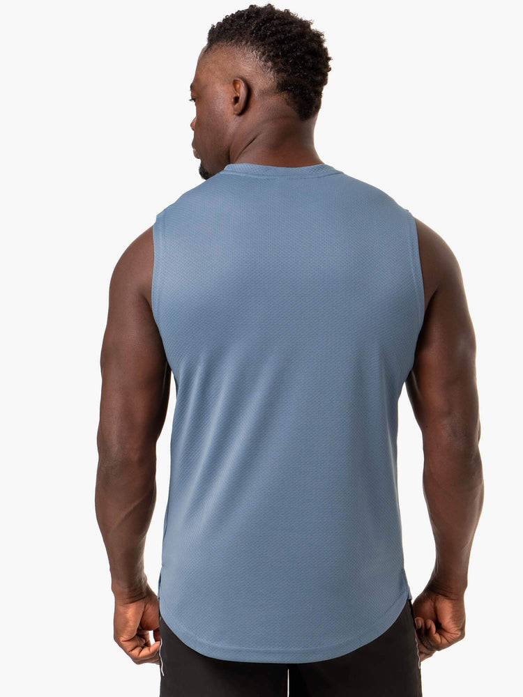 Ryderwear Men Tanks Reflex Mesh Baller Tank Men's Tanks Blue | CA2977HK