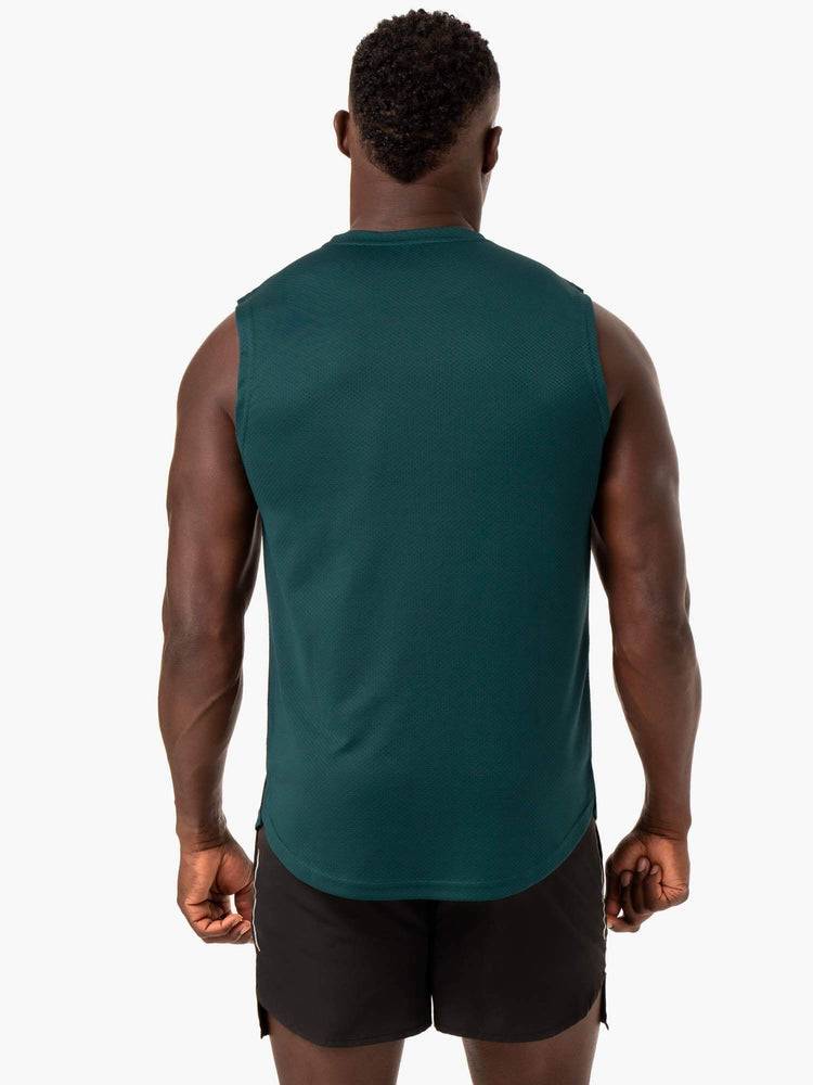 Ryderwear Men Tanks Reflex Mesh Baller Tank Men's Tanks Emerald | CA2978HK