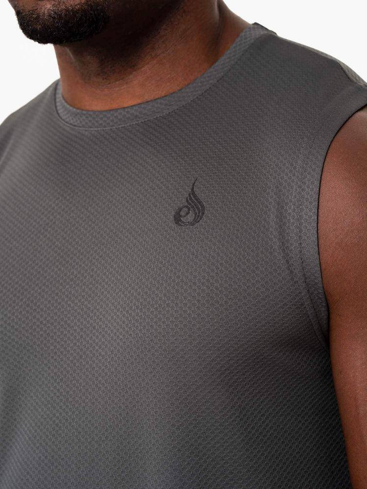 Ryderwear Men Tanks Reflex Mesh Baller Tank Men's Tanks Charcoal | CA2979GL