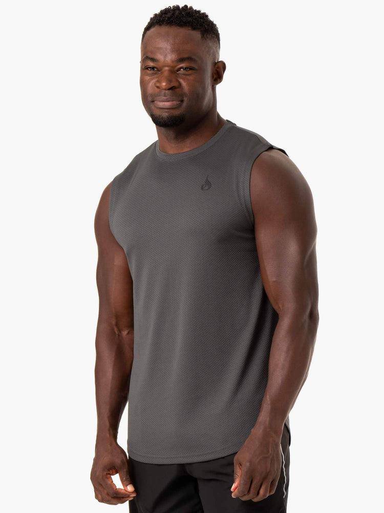 Ryderwear Men Tanks Reflex Mesh Baller Tank Men\'s Tanks Charcoal | CA2979GL