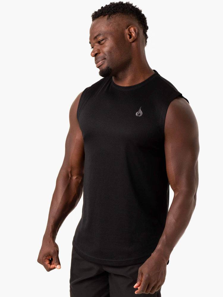 Ryderwear Men Tanks Reflex Mesh Baller Tank Men's Tanks Black | CA2981DN