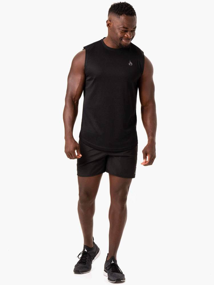 Ryderwear Men Tanks Reflex Mesh Baller Tank Men's Tanks Black | CA2981DN