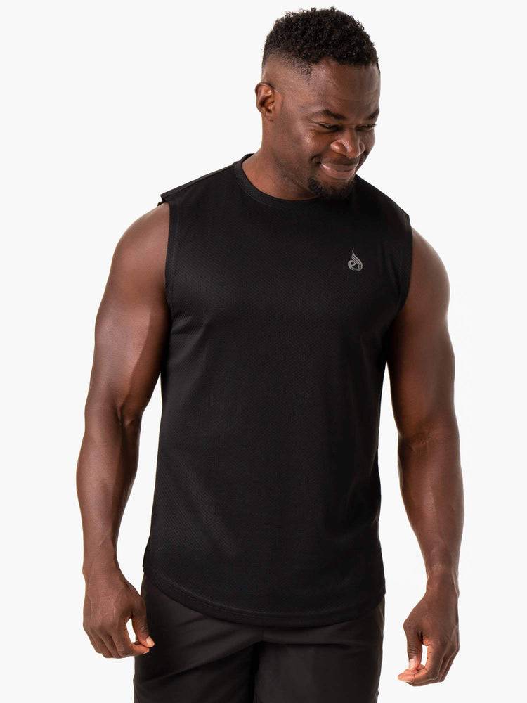 Ryderwear Men Tanks Reflex Mesh Baller Tank Men\'s Tanks Black | CA2981DN