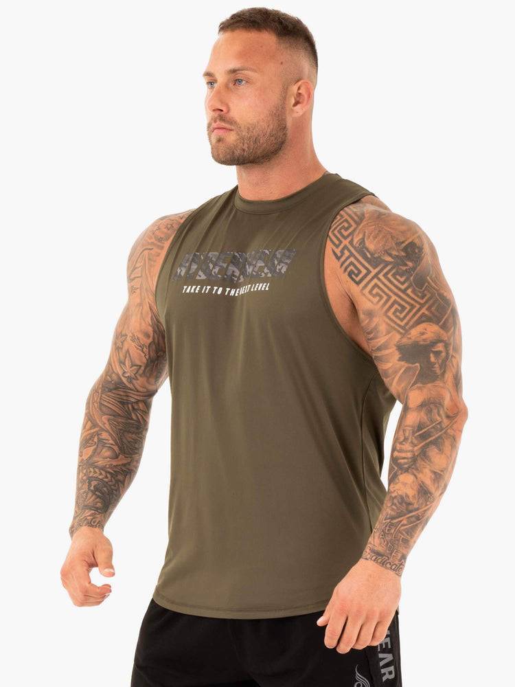 Ryderwear Men Tanks Strength Baller Tank Men's Tanks Khaki | CA2975KI