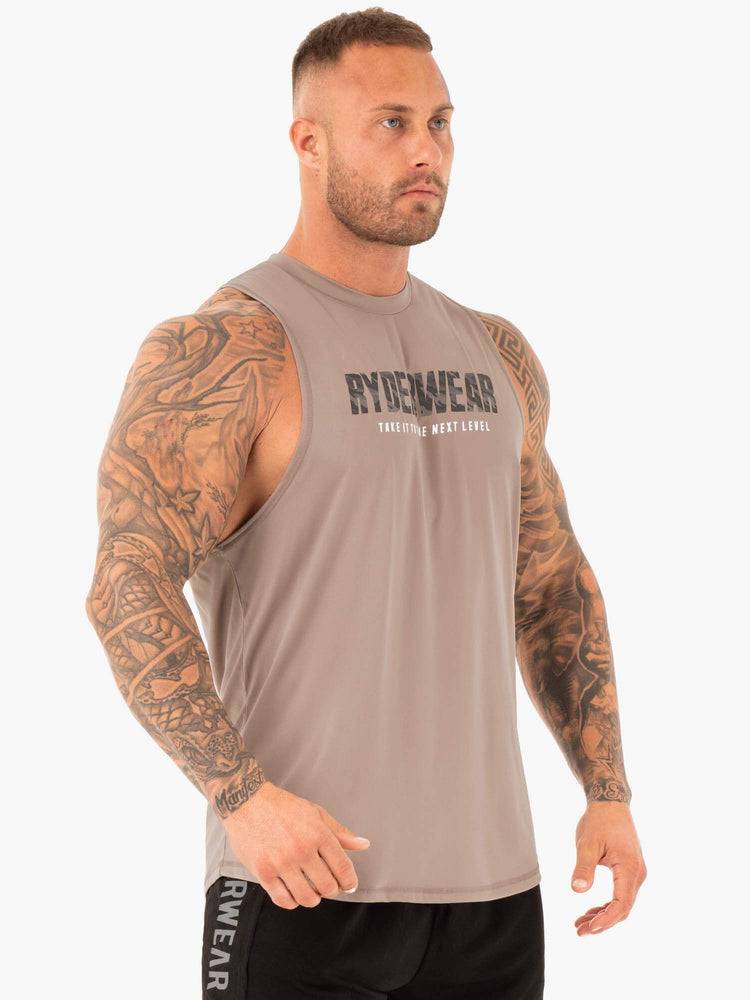 Ryderwear Men Tanks Strength Baller Tank Men's Tanks Tan | CA2976JJ