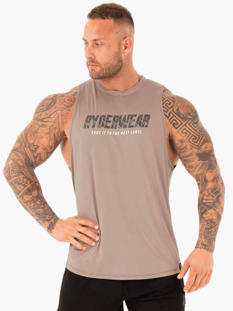 Ryderwear Men Tanks Strength Baller Tank Men\'s Tanks Tan | CA2976JJ