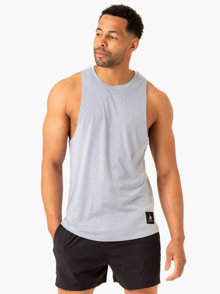 Ryderwear Men Tanks Vital Baller Tank Men's Tanks Ice Blue | CA2968NB