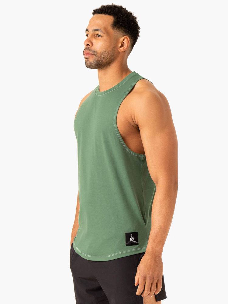 Ryderwear Men Tanks Vital Baller Tank Men's Tanks Green | CA2969BC