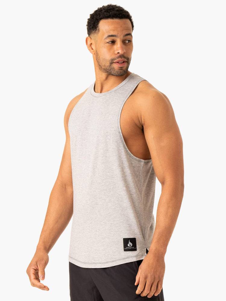 Ryderwear Men Tanks Vital Baller Tank Men\'s Tanks Grey Marl | CA2970VD