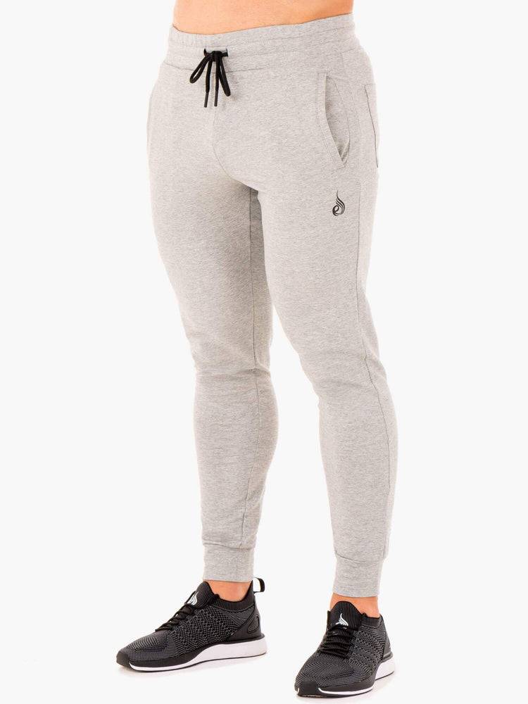 Ryderwear Men Track Pants Bases Men\'s Track Pants Grey Marl | CA3150RW