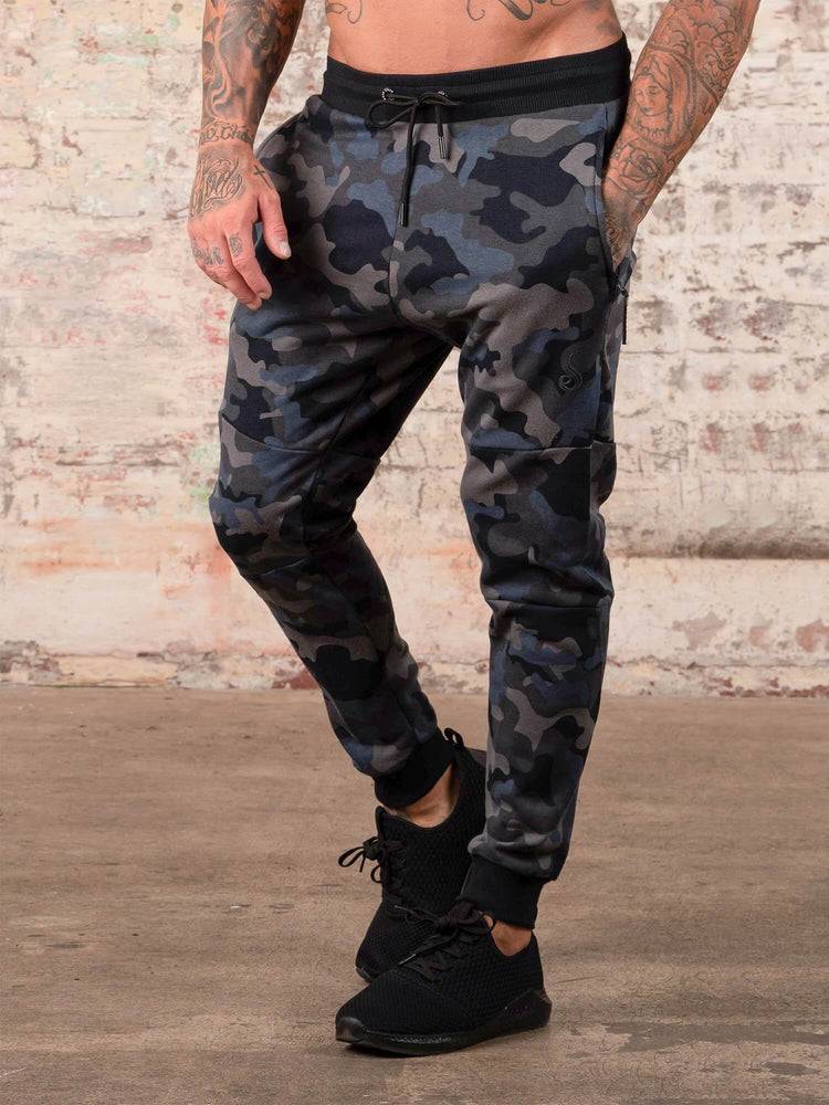 Ryderwear Men Track Pants Camos Men's Track Pants Black/Camo | CA3148YU