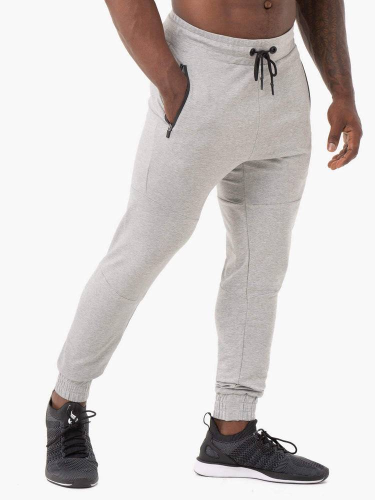 Ryderwear Men Track Pants Energys Men\'s Track Pants Grey Marl | CA3142SO