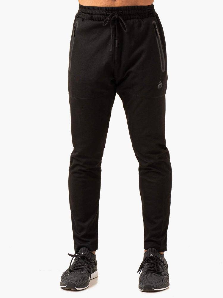 Ryderwear Men Track Pants Mesh Training Men's Track Pants Black | CA3125AP